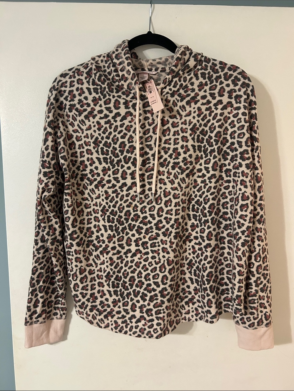 Victoria's Secret Leopard Print Hoodie - Pink & Beige